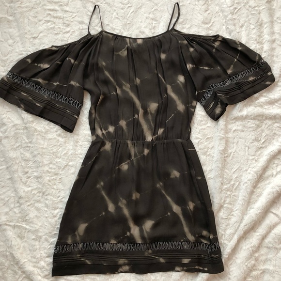Cold Shoulder Tie-Dye Blouson Dress - Picture 3 of 4